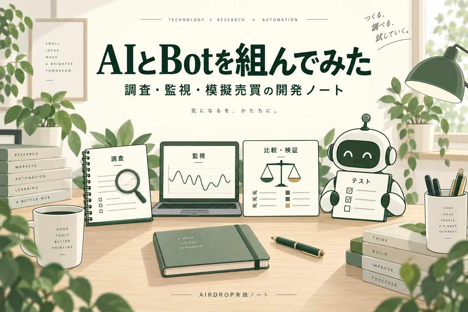 調査・監視・模擬売買の開発を表したイメージイラスト